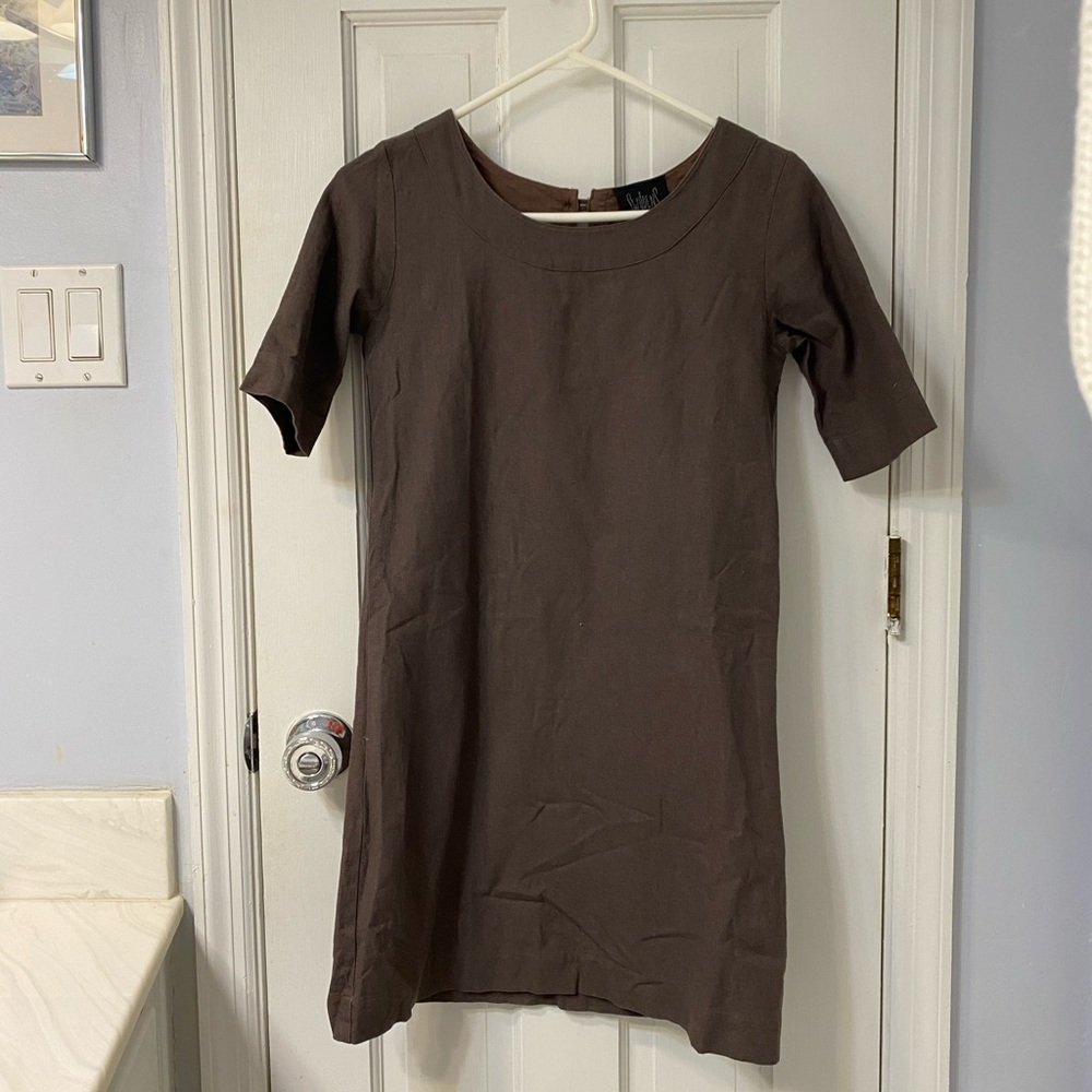 Swildens Brown Linen Dress, Size 0